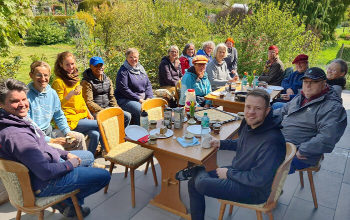 KGV Werder: gemütliche Runde nach dem Gemeinschaftsdienst